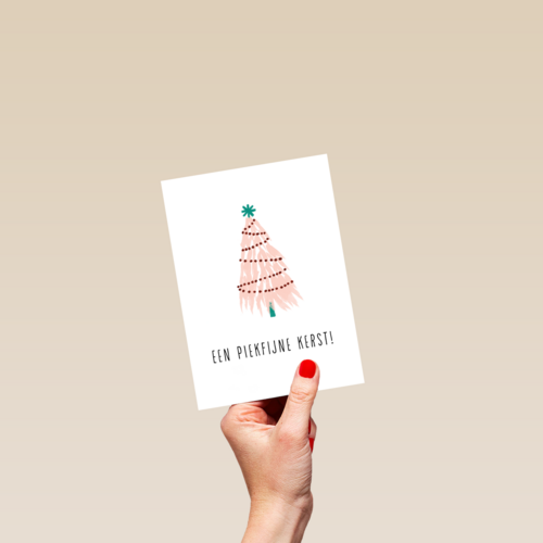 kerstkaart een piekfijne kerst