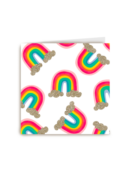 Blanco kaart regenboogjes
