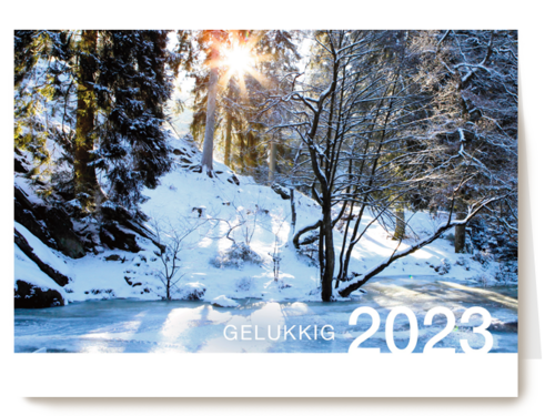 Kaart Hallmark | Nieuwjaar | Nieuwjaarskaart Sneeuwlandschap Gelukkig 2023