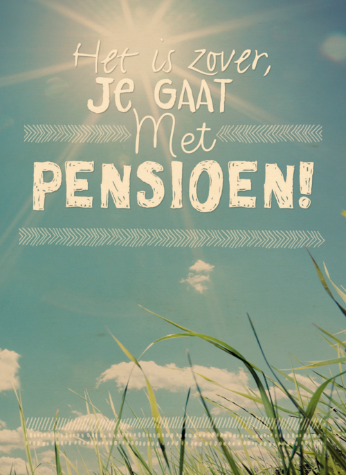 Houten Kaart Pensioen | Houten Kaart Hallmark | Pensioen | Ombouw Het Is Zover Je Gaat Met Pensioen