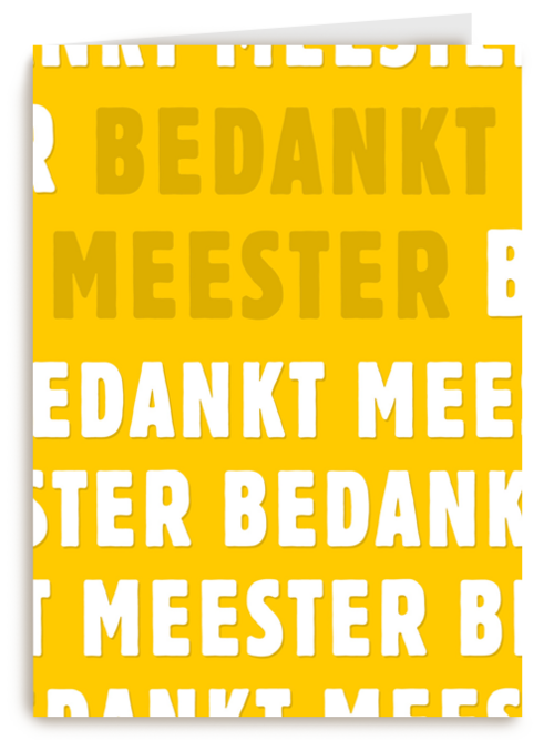 bedankt meester met deze gele kaart