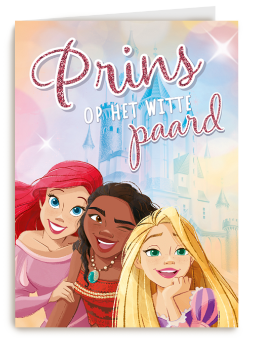 Disney prinsessen kaart Prins op het witte paard