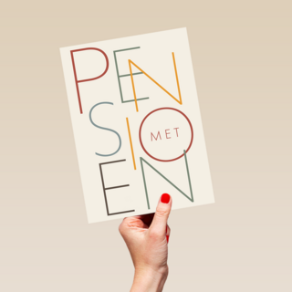 Pensioen kaart met pensioen