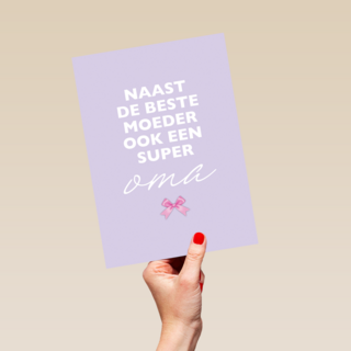 moederdag kaart hip ook een super oma
