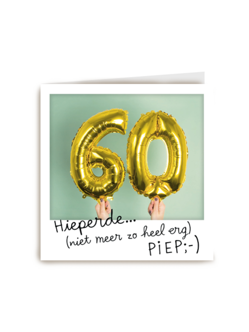 polaroid kaart 60 jaar geworden