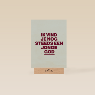 verjaardag kaart man nog steeds jonge god