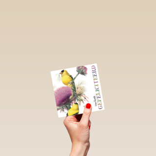 marjolein bastin van harte gefeliciteerd bloem vogel