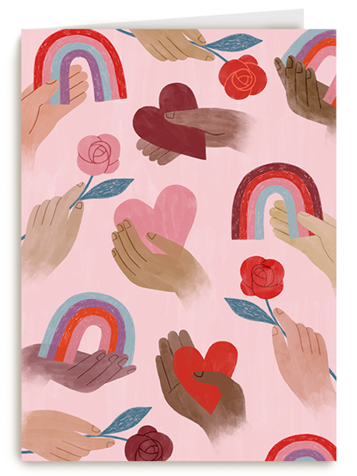 Kaart Hallmark | Valentijn | Valentijn Regenboog Harten