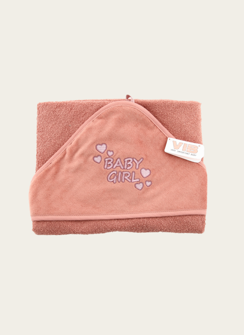 Badcape Baby Girl Oud Roze | Vib Cadeau Baby |
