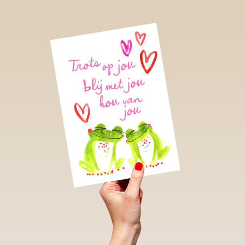 valentijnskaart klassiek blij met jou hou van jou
