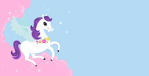 unicorn fotokaart meisje