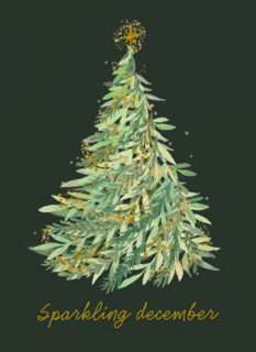 Kerstkaart klassiek Sparkling december