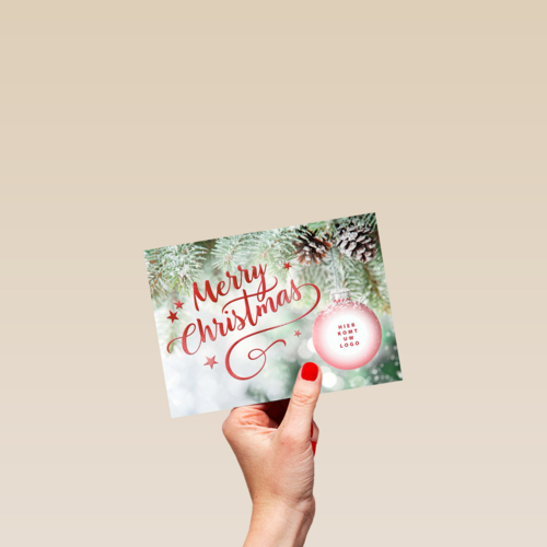 zakelijke kerstkaart met merry christmas
