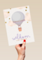 Adoptie felicitatiekaart luchtballon