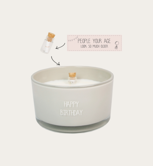 My Flame Geurkaars Happy Birthday | My Flame Cadeau Woonaccessoires |