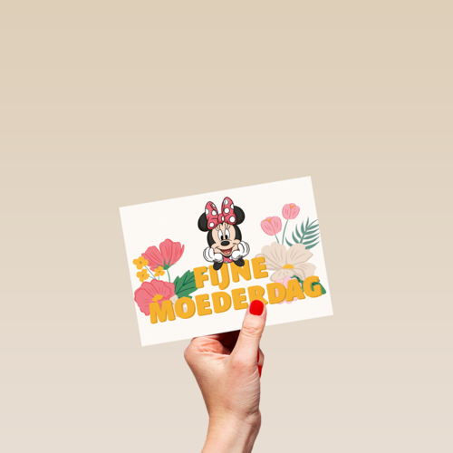 moederdag kaart minnie mouse fijne moederdag