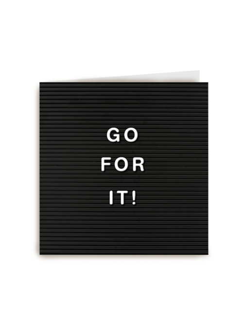 go for it letterbord