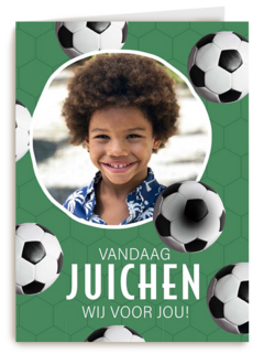 Fotokaart voetbal verjaardag