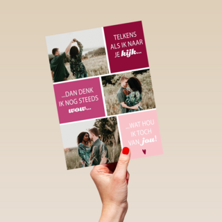 valentijnskaart foto telkens als ik naar je kijk