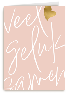 Love Story Veel Geluk Samen Roze