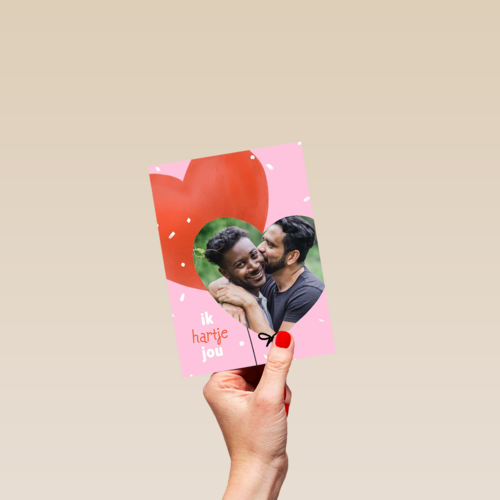 Valentijnskaart foto met hart