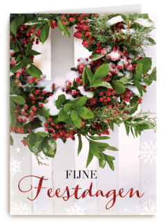 kerstkrans fijne feestdagen
