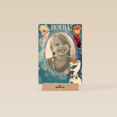 hoera een frozen kaart speciaal voor jou