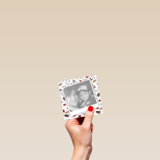 fotokaart vierkant kerst polaroid foto