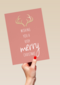 Kerstkaart hip Wishing you a very merry christmas