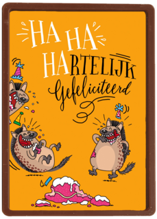 verjaardagskaart hahaha hartelijk gefeliciteerd