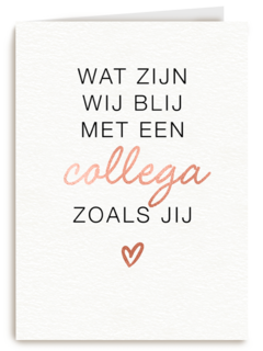 bedankt kaart wat zijn wij blij met een collega zoals jij