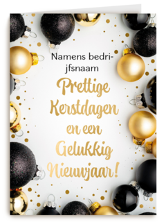 Kerstkaart zakelijk kerstballen