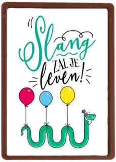 verjaardagskaart slang zal je leven