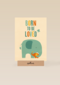 Geboortefelicitatie born to be loved olifant