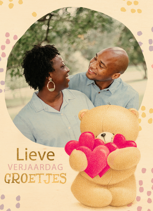 fotokaart verjaardag forever friends lieve verjaardag groetjes
