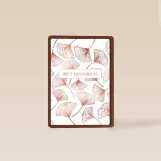 met pensioen met metallic bloemen