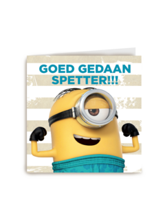 zwemdiploma kaart minions goed gedaan spetter