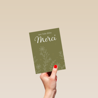 een hele dikke merci met botanical achtergrond