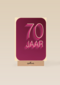 Verjaardagskaart 70 jaar karmijn