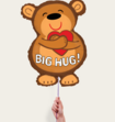 Ballon Berenknuffel Hartje Bruin Rood