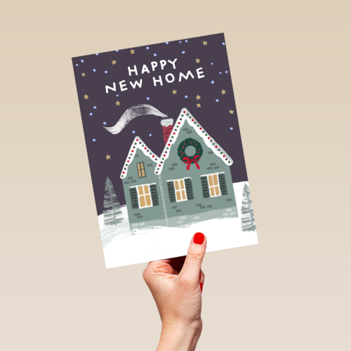 Verhuisd kaart kerst periode