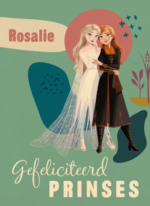 Frozen verjaardagskaart gefeliciteerd prinses