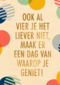 verjaardag kaart hip ook al vier je het liever niet