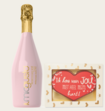 Giftset Ik Hou Van Jou Chocolade Hart Met Rose Prosecco