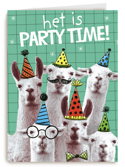 Verjaardagskaart Hallmark | Het Is Partytime Met Deze Lamas