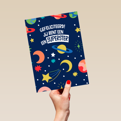verjaardagskaart jij bent een superster