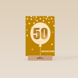 Verjaardagskaart leeftijden 50 ballon