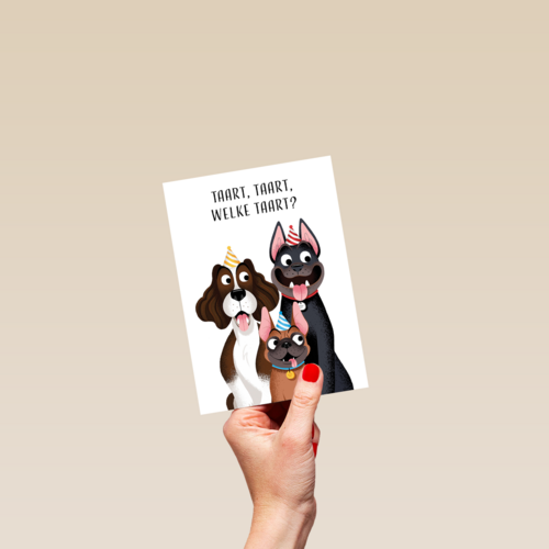 Verjaardagskaart Grappig Taart taart welke taart Folio
