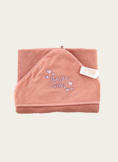 Badcape Baby Girl Oud Roze 