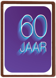 Verjaardagskaart 60 jaar paars